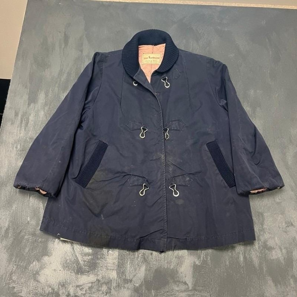 Vintage Rain Master Jacket Mens XL Blue 1950s Zip Up